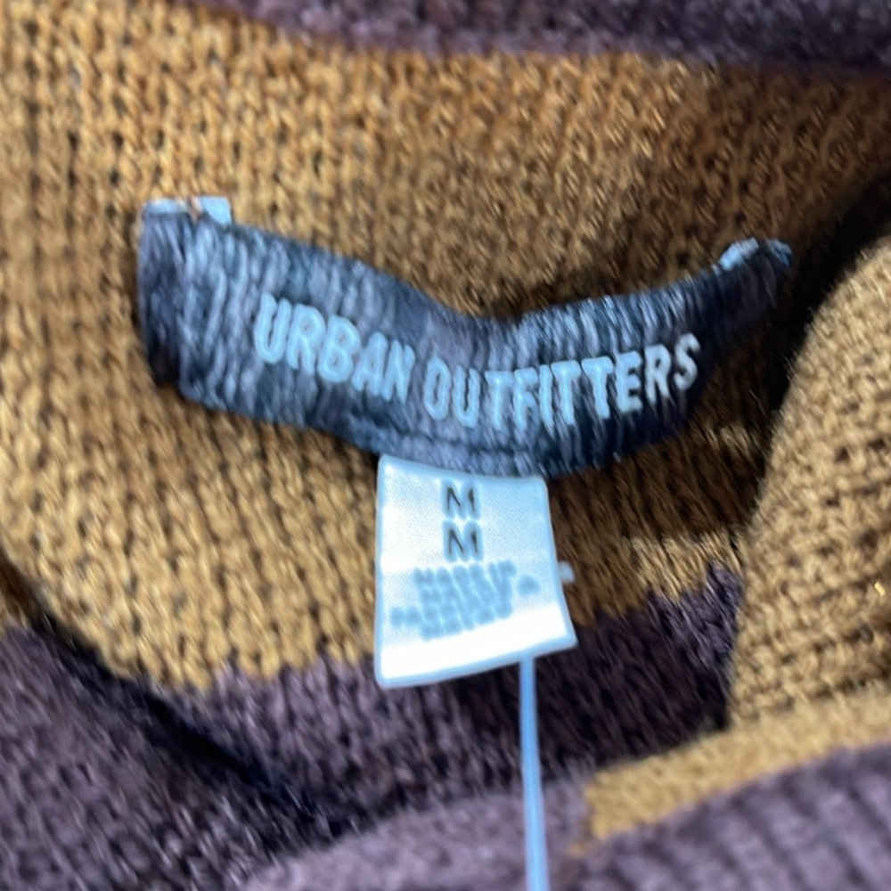 URBAN OUTFITTERS Brown Striped Sweater Top Size Medium NEW - Picture 8 of 12
